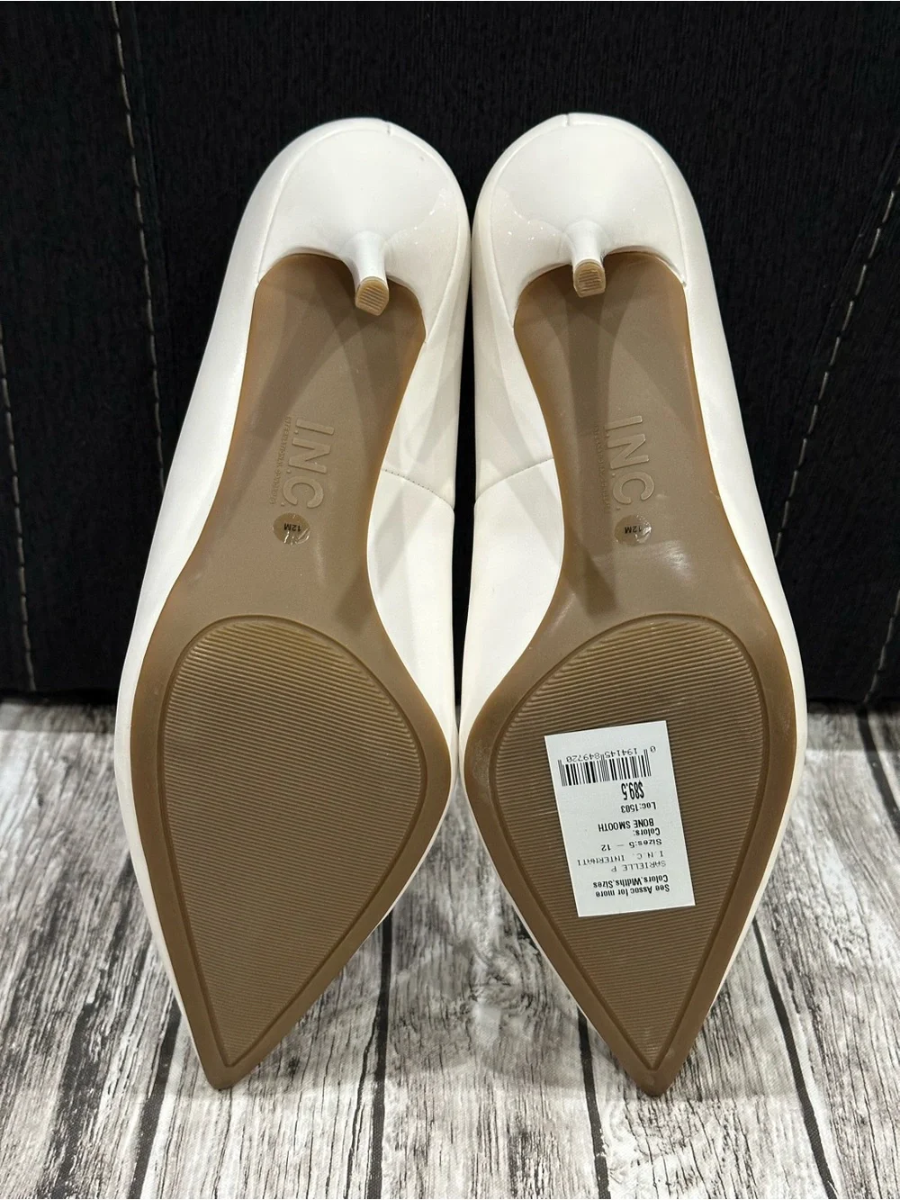 I.N.C. International Concepts Sarielle Pointed-Toe Pumps Bone Size 12 M